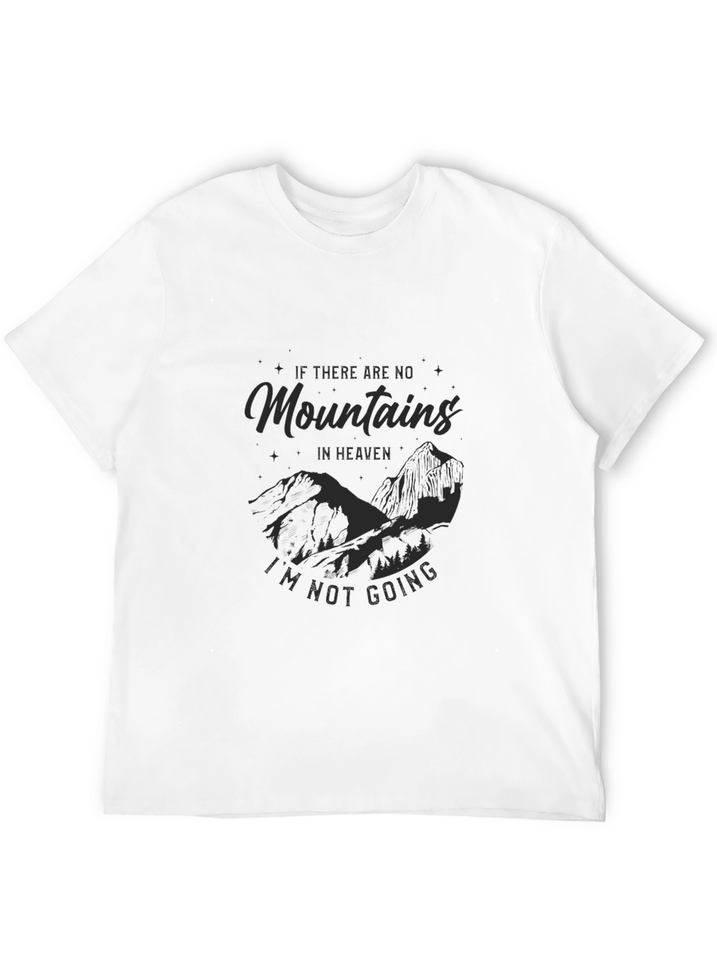 Mountains In Heaven Mens Black Graphic Tee