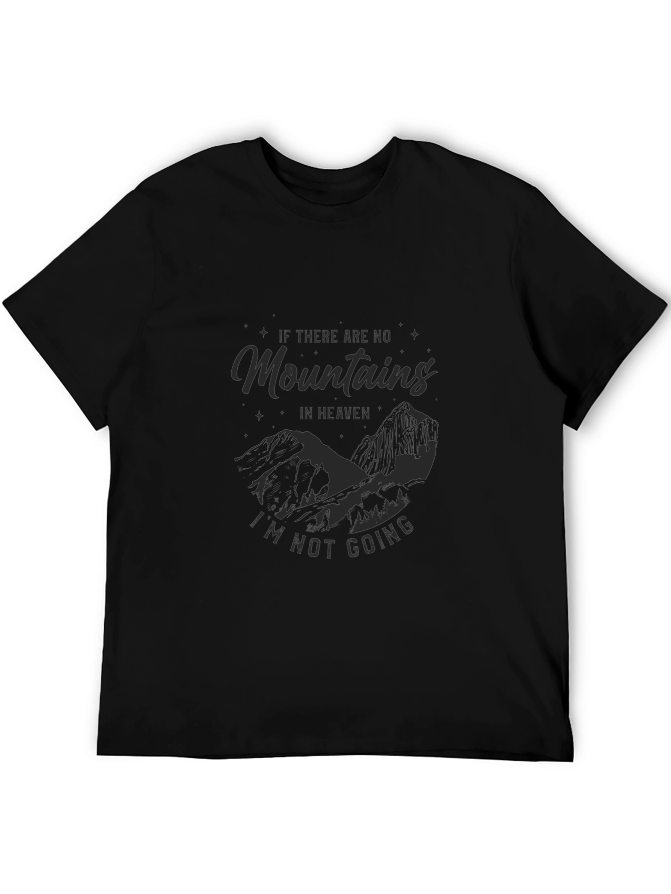 Mountains In Heaven Mens Black Graphic Tee