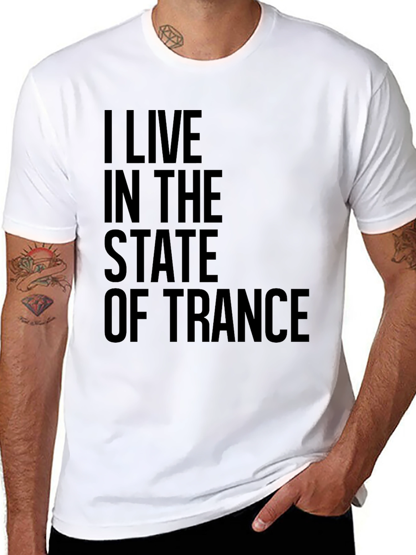 I Live in the State of Trance Black T-Shirt