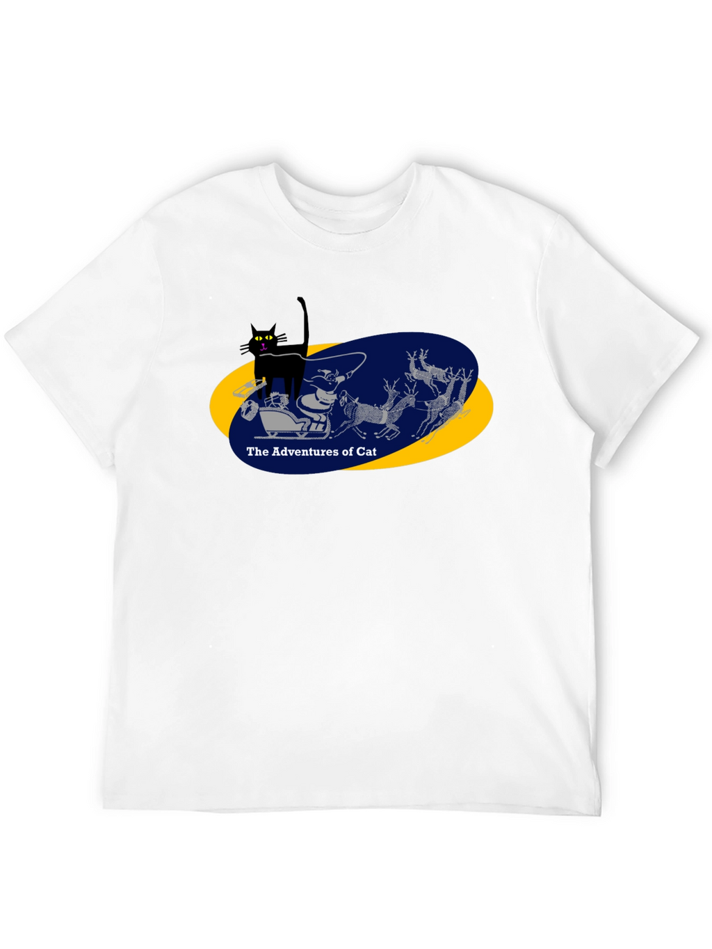 Adventures of Cat Graphic Tee - Black