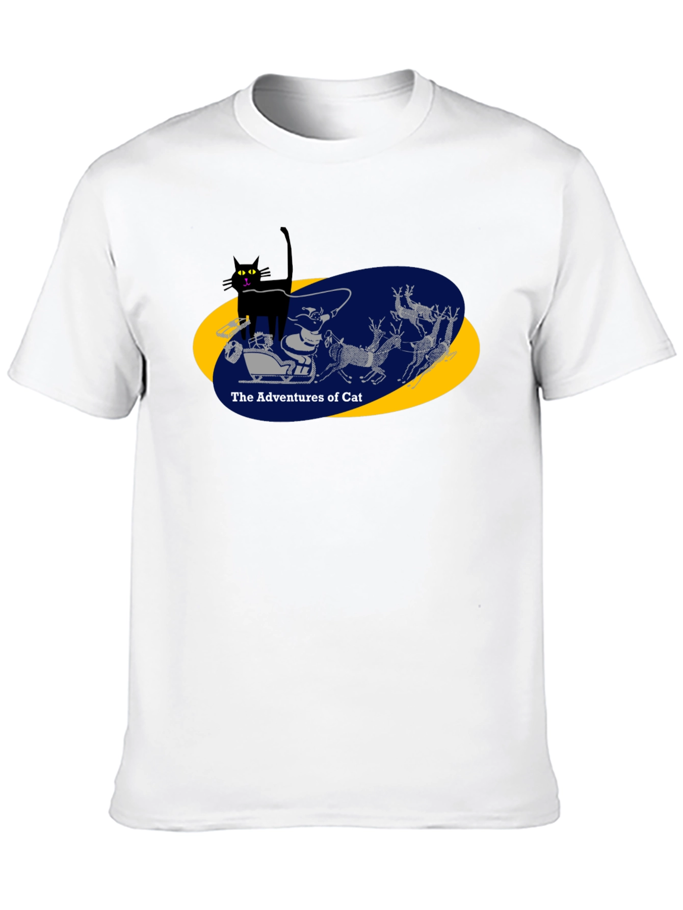 Adventures of Cat Graphic Tee - Black