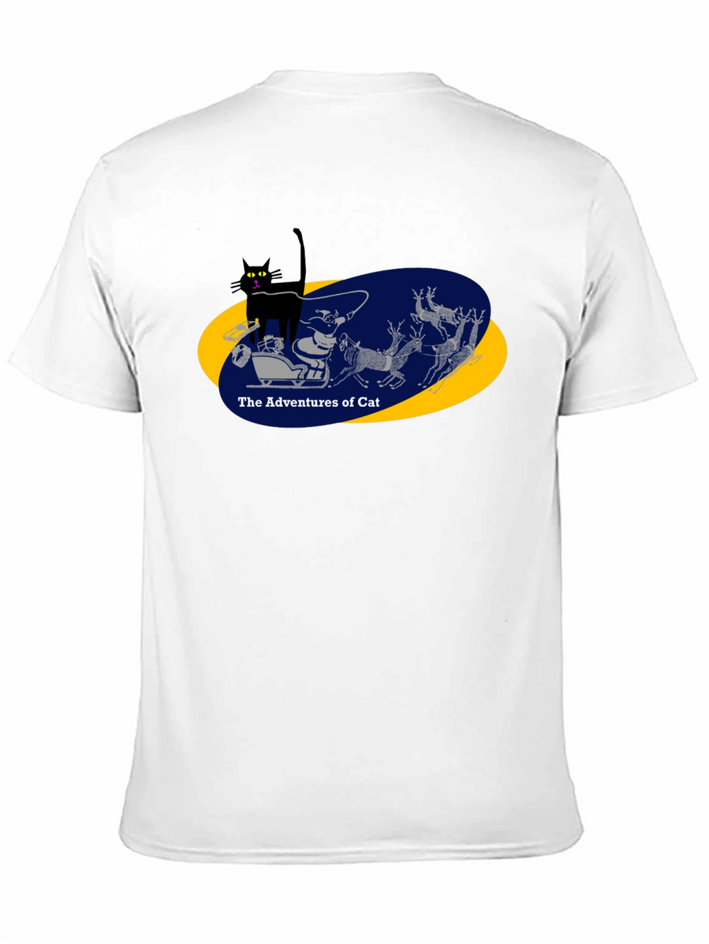 Adventures of Cat Graphic Tee - Black