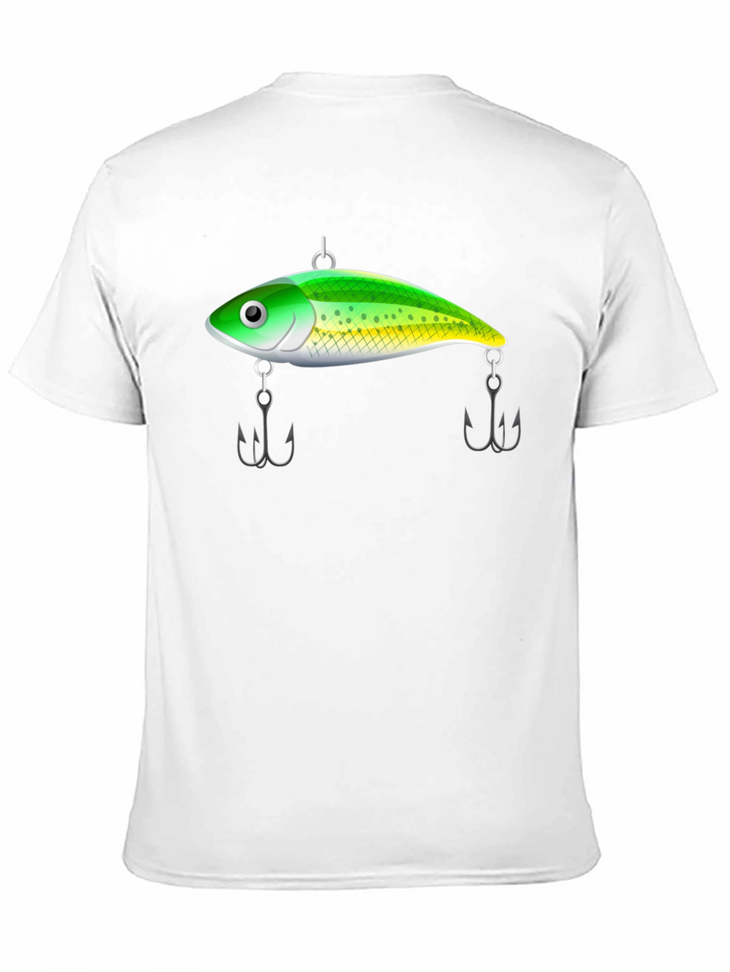 Fishing Lure Graphic Tee - Black Cotton T-Shirt