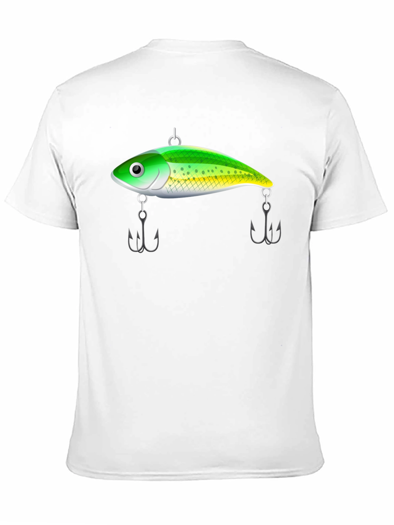 Fishing Lure Graphic Tee - Black Cotton T-Shirt
