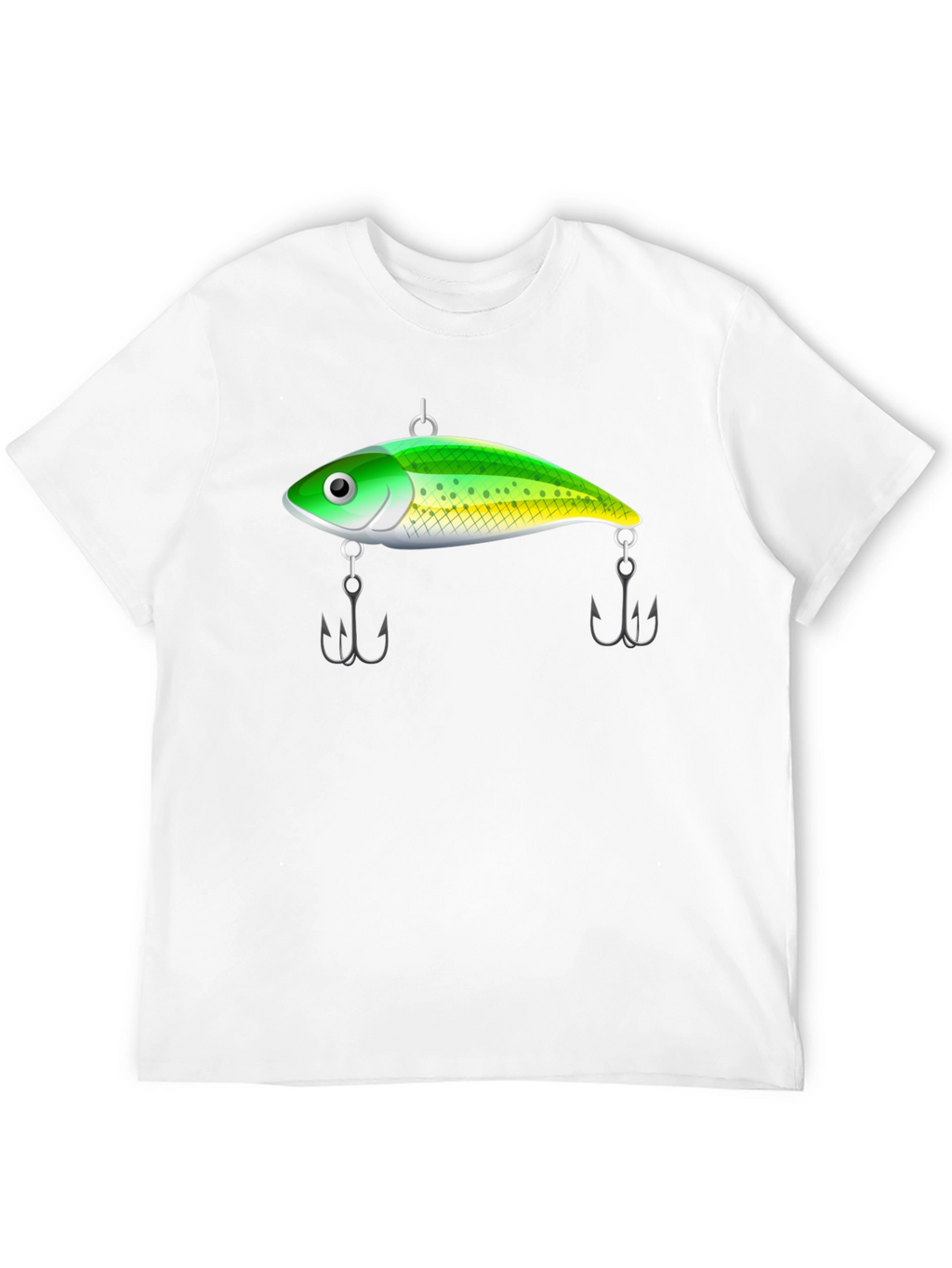 Fishing Lure Graphic Tee - Black Cotton T-Shirt
