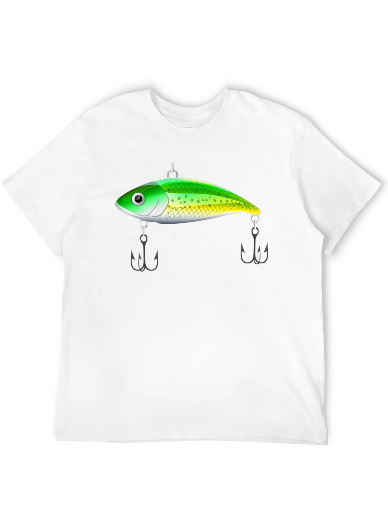 Fishing Lure Graphic Tee - Black Cotton T-Shirt