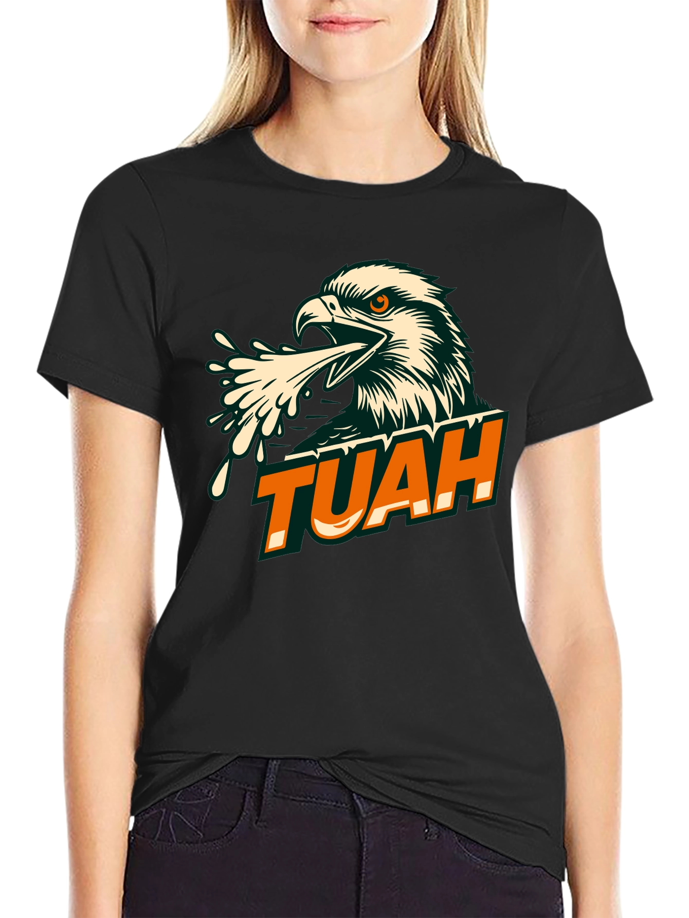 TUAH Eagle Graphic Tee - Black