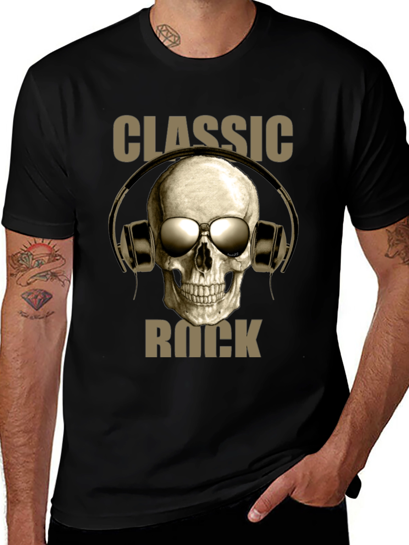 Classic Rock Skull Graphic T-Shirt