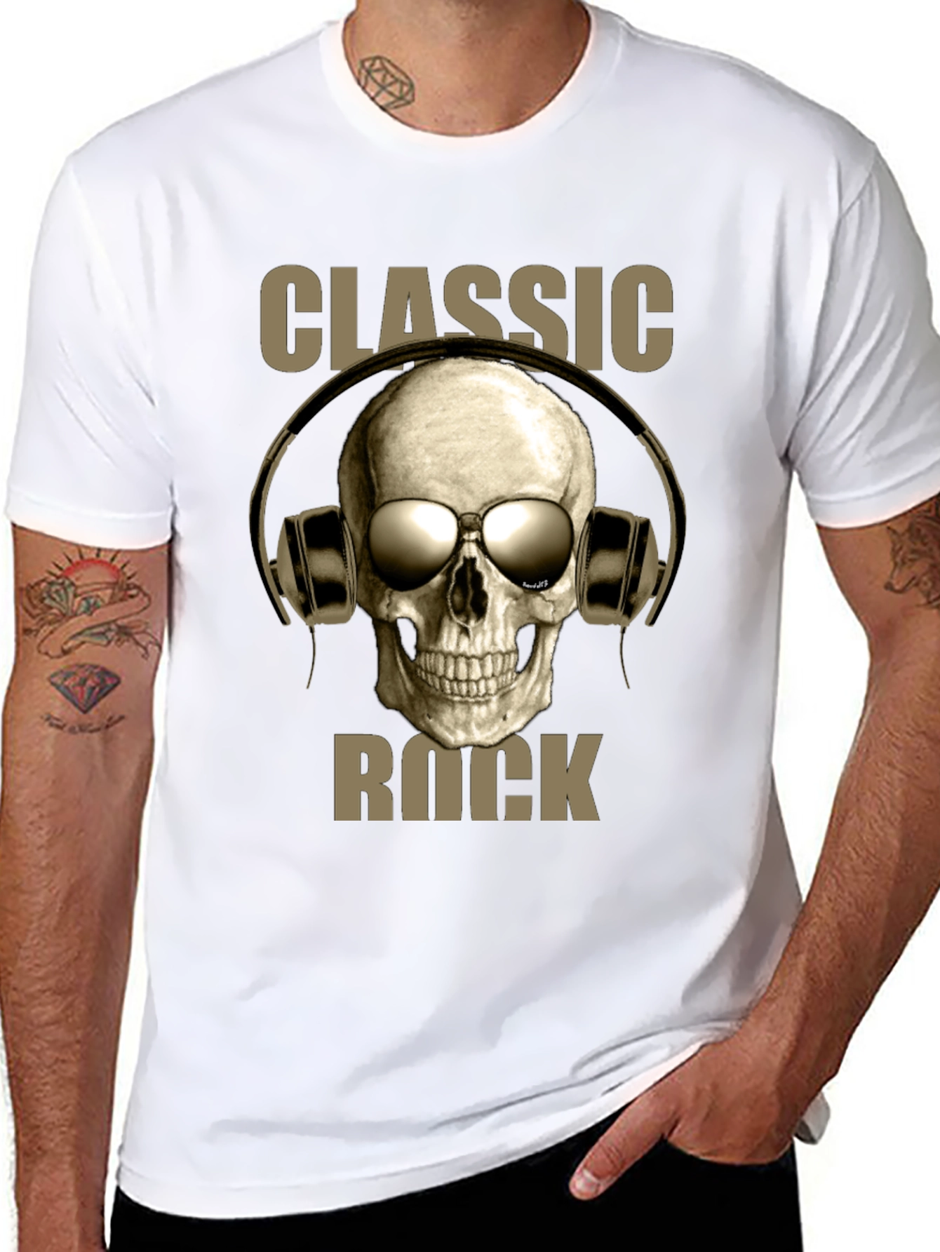 Classic Rock Skull Graphic T-Shirt