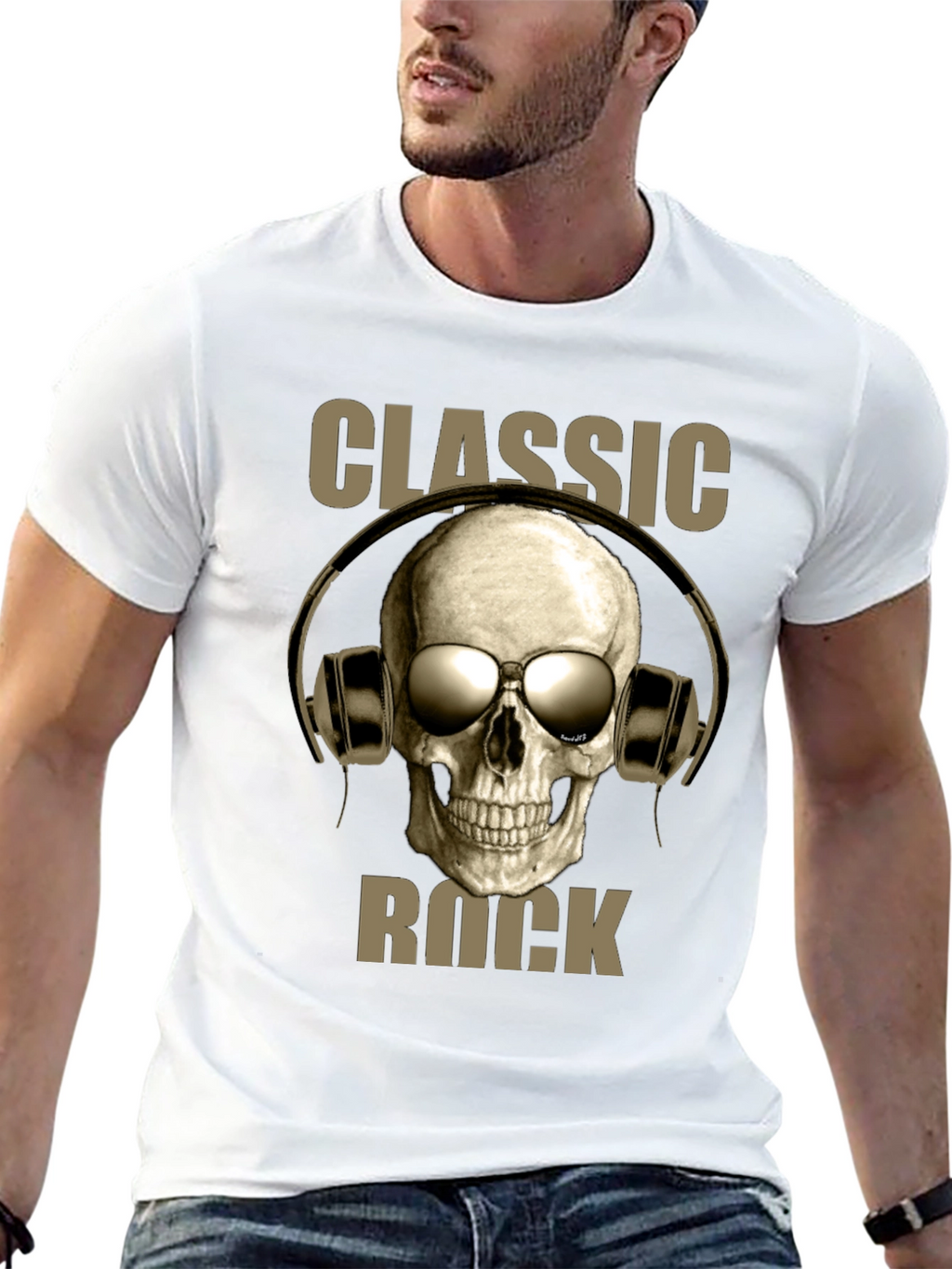 Classic Rock Skull Graphic T-Shirt