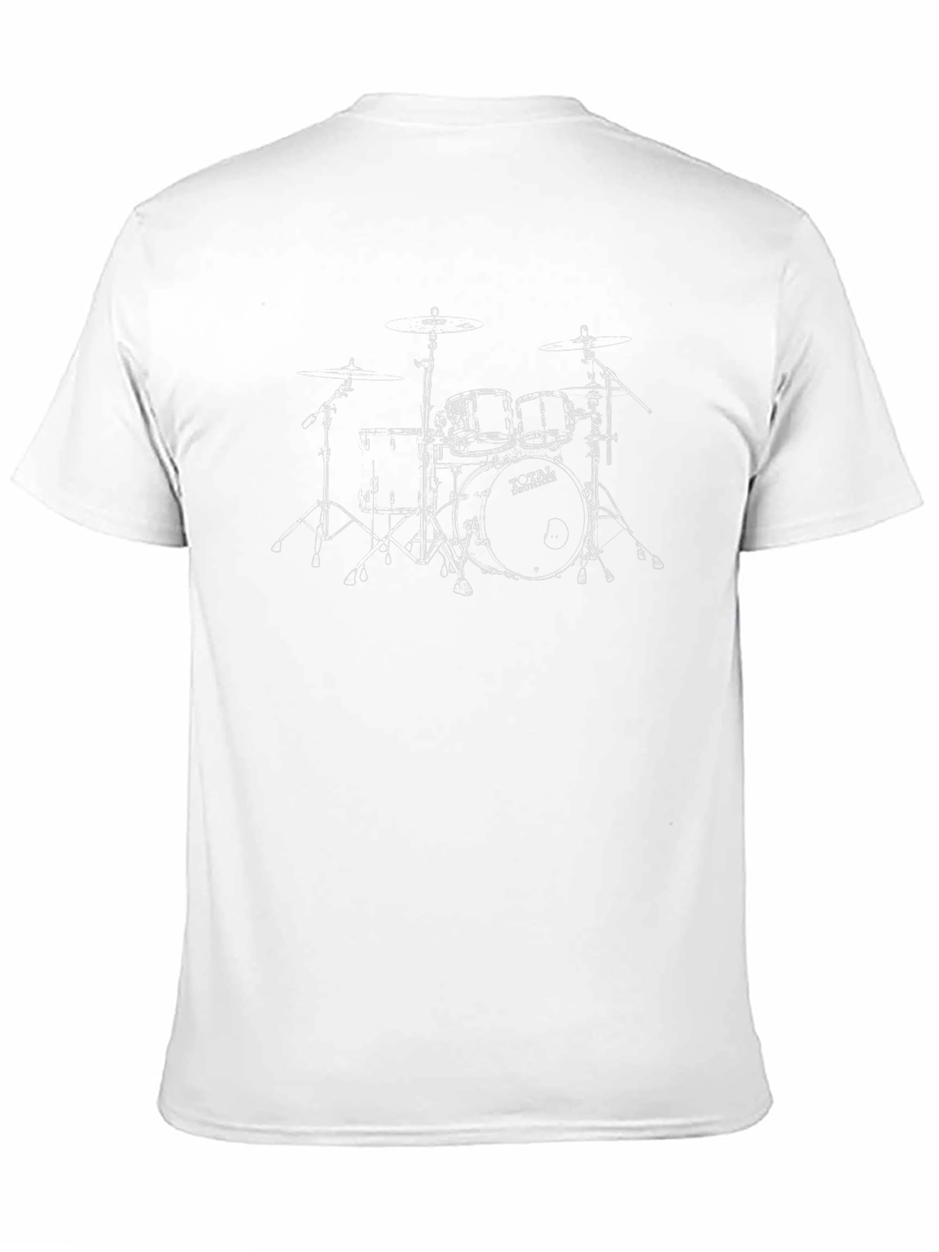 Drum Set Graphic Tee - Black Cotton T-Shirt