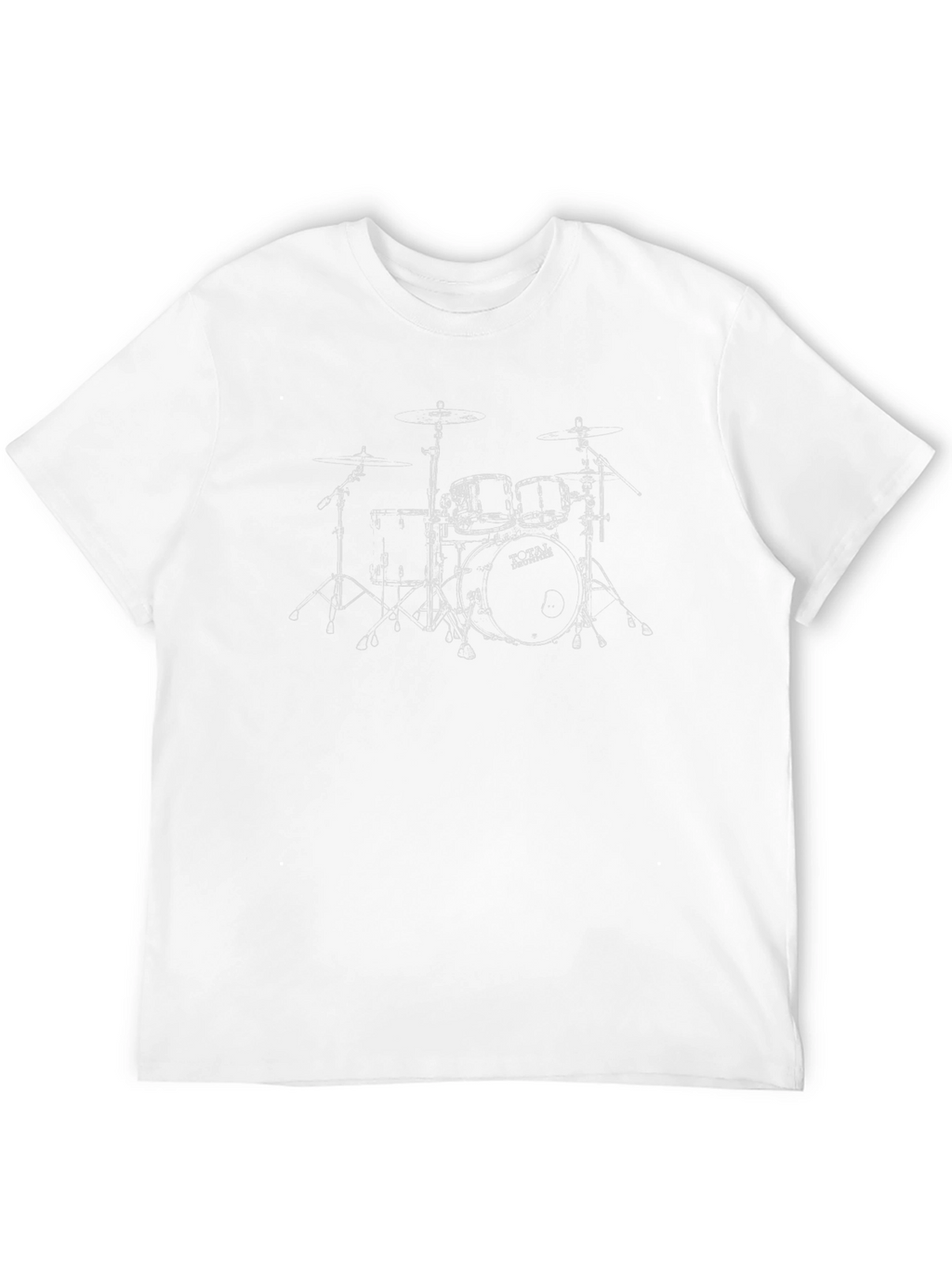 Drum Set Graphic Tee - Black Cotton T-Shirt