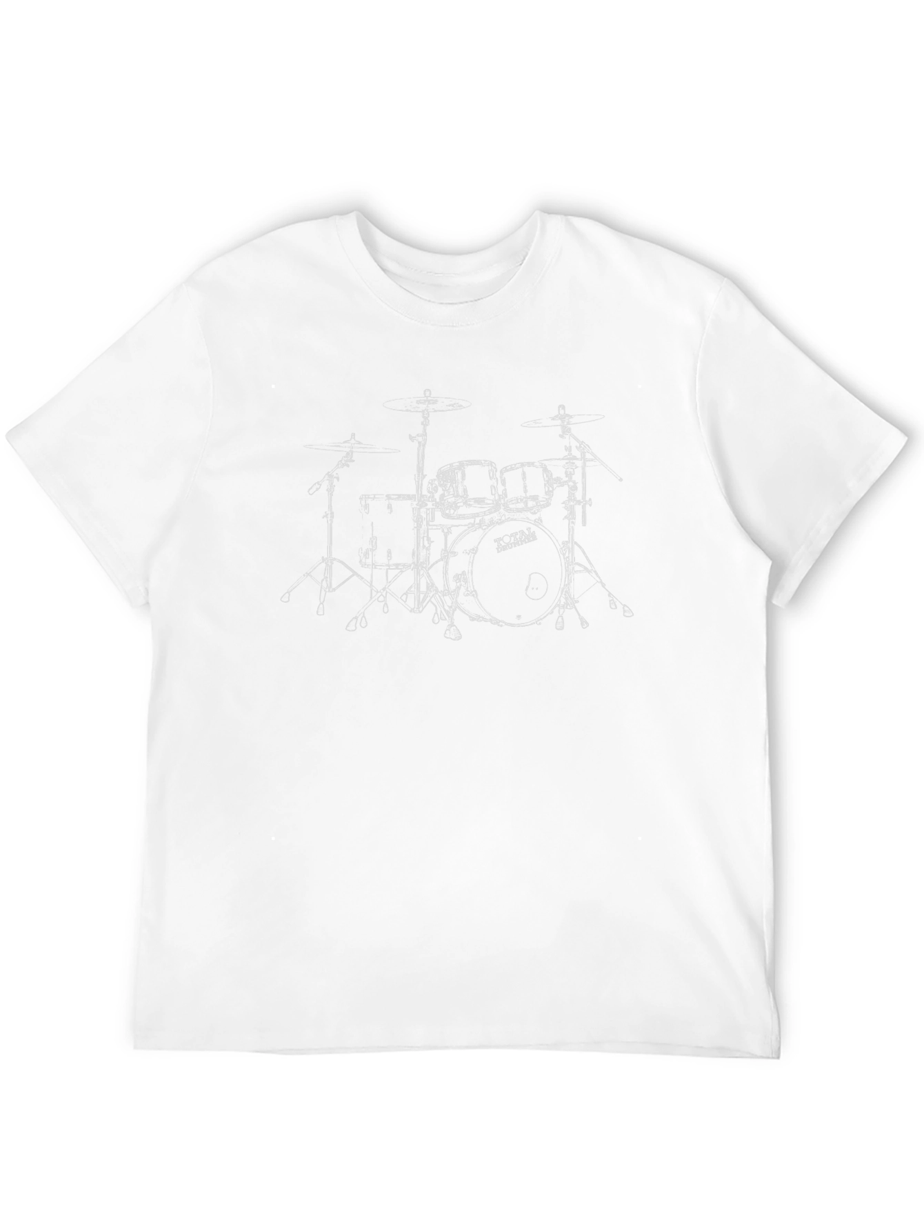 Drum Set Graphic Tee - Black Cotton T-Shirt