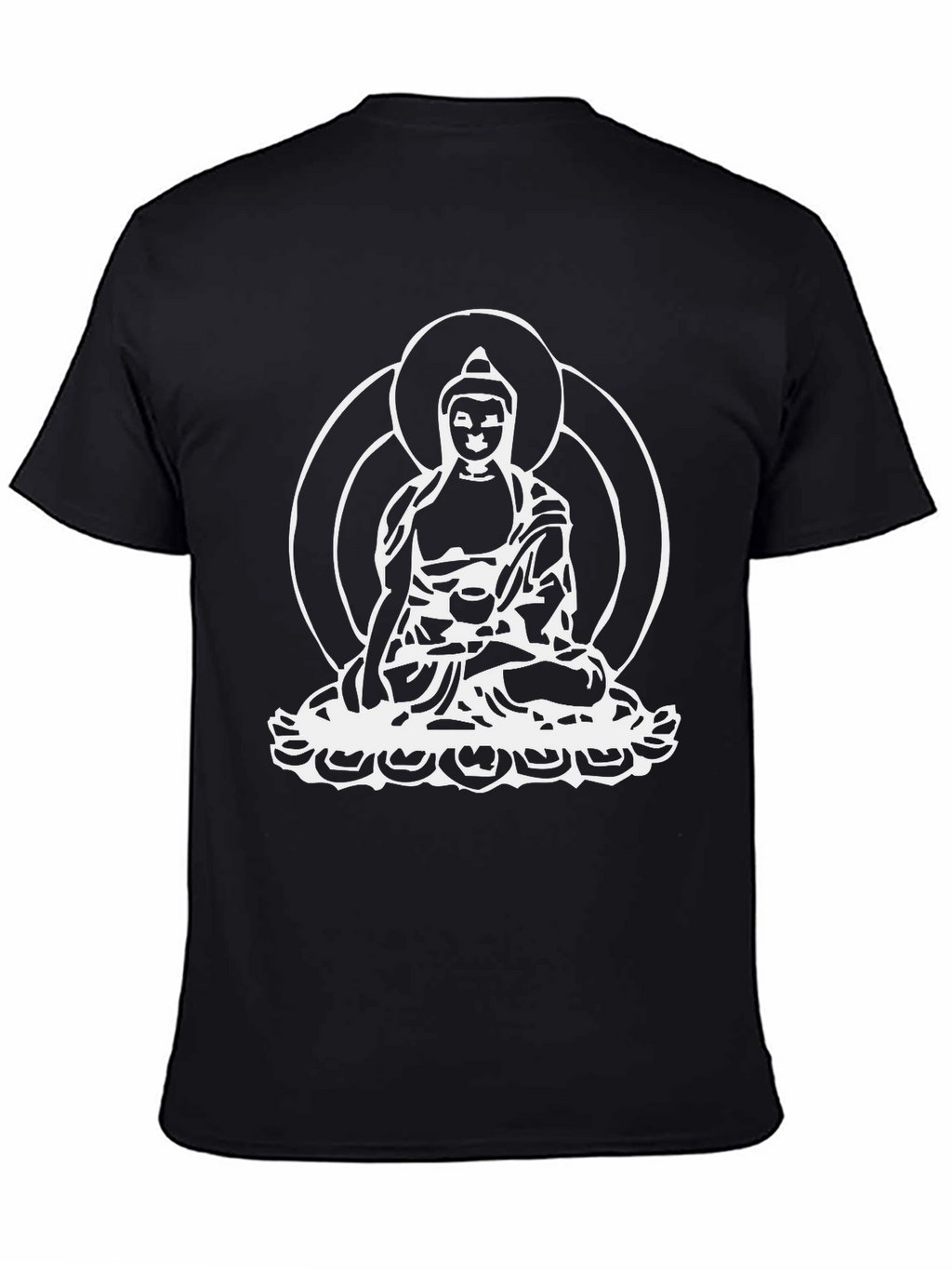 Buddha Graphic Tee - Black Cotton Comfort