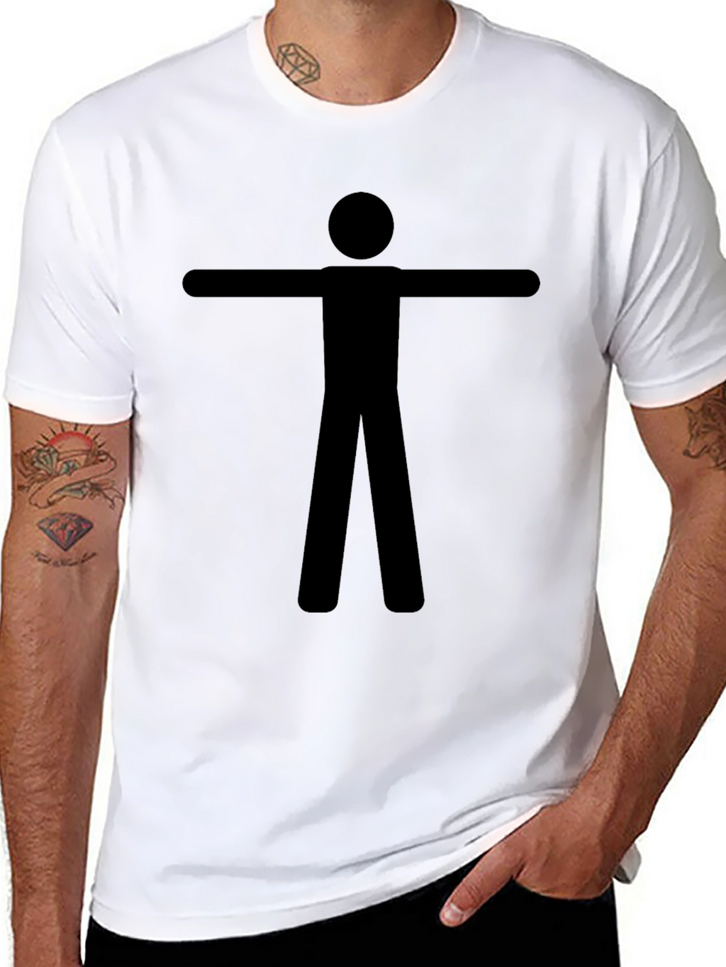 Stick Figure T-Shirt - Black Graphic Tee