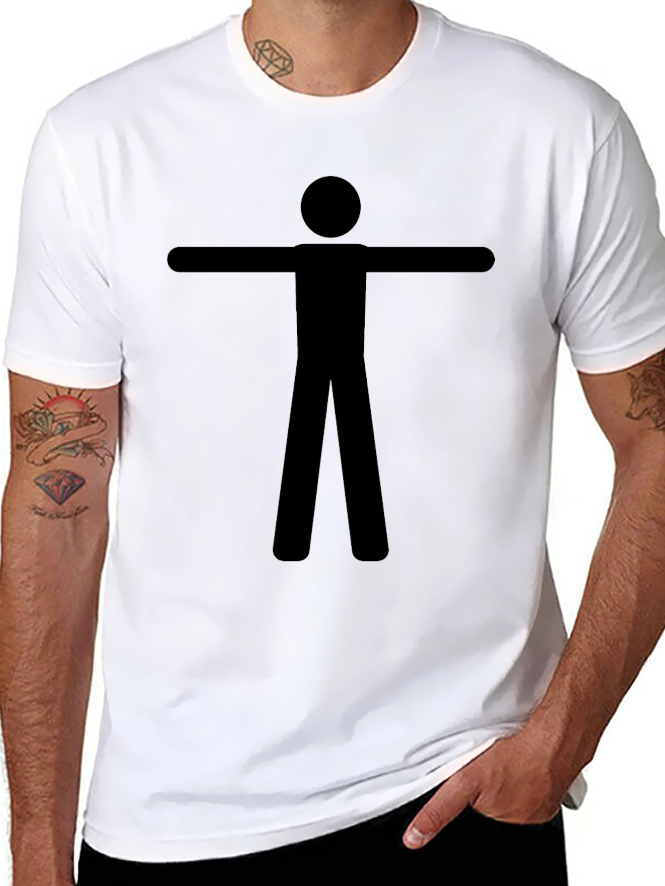Stick Figure T-Shirt - Black Graphic Tee