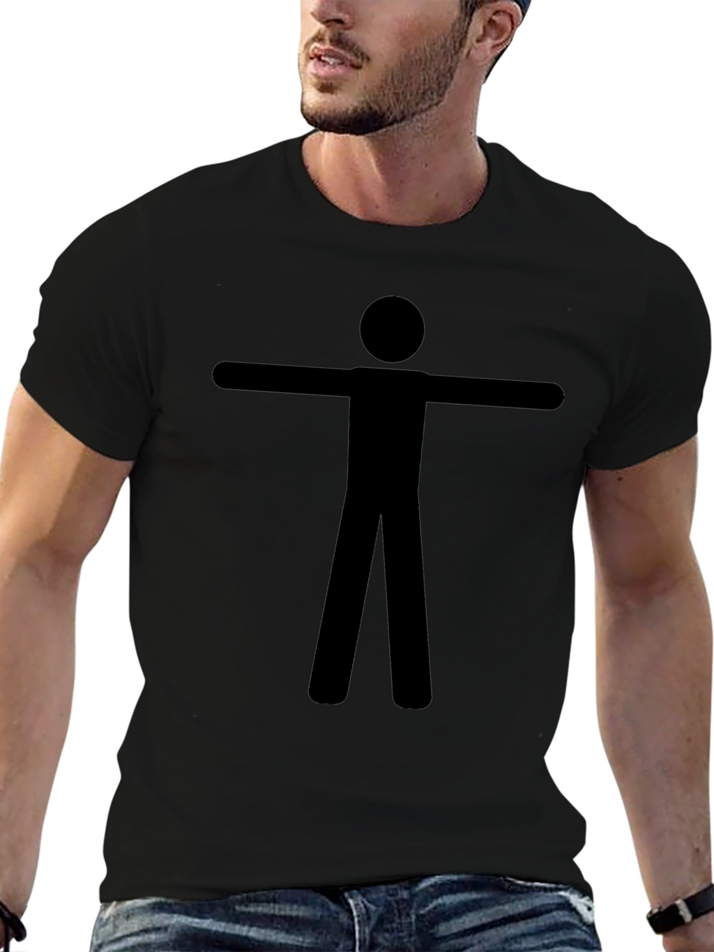 Stick Figure T-Shirt - Black Graphic Tee