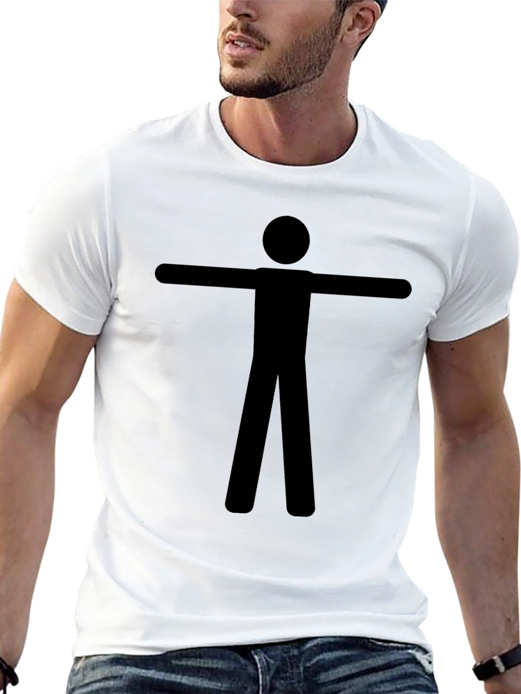 Stick Figure T-Shirt - Black Graphic Tee