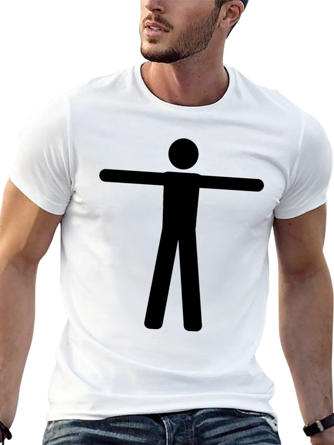 Stick Figure T-Shirt - Black Graphic Tee