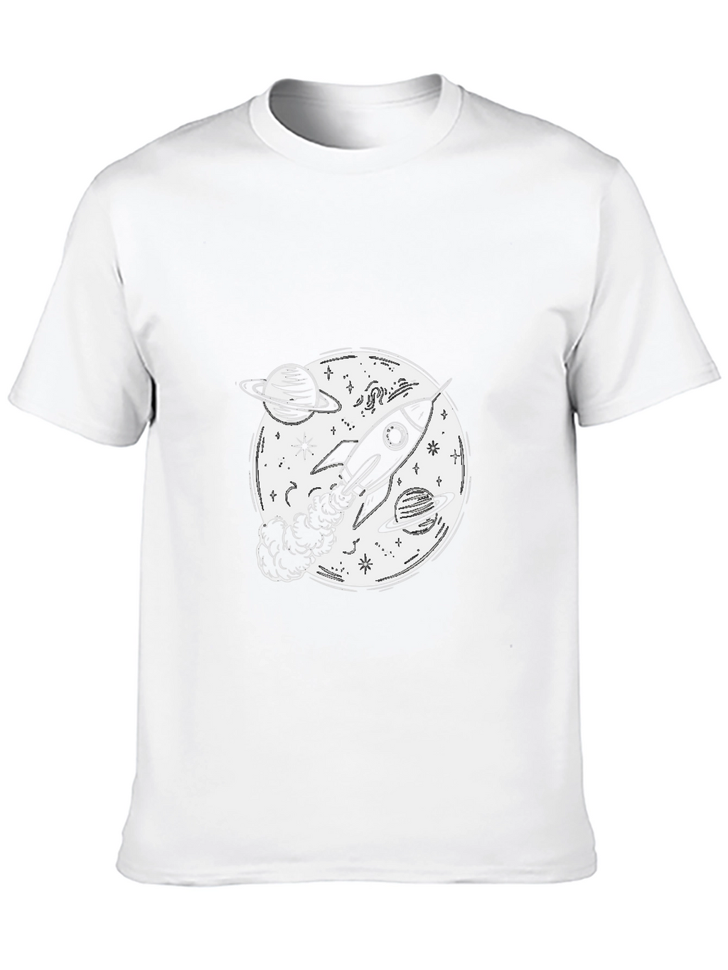 Rocket Galaxy T-Shirt - Black Space Tee