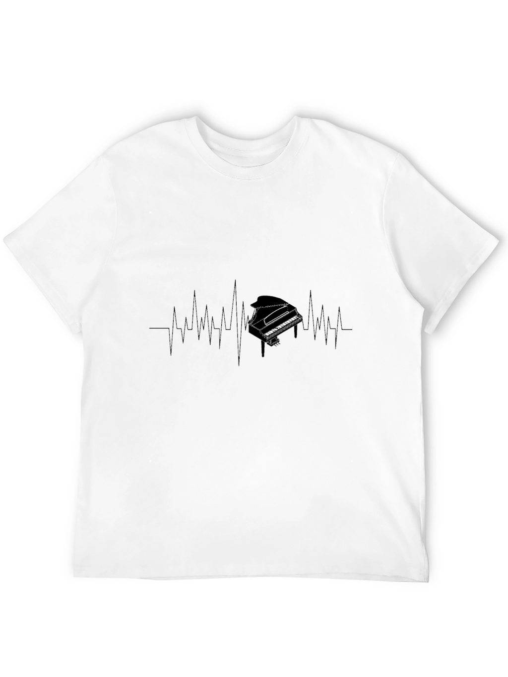 Piano Heartbeat T-Shirt - Music Lover Tee