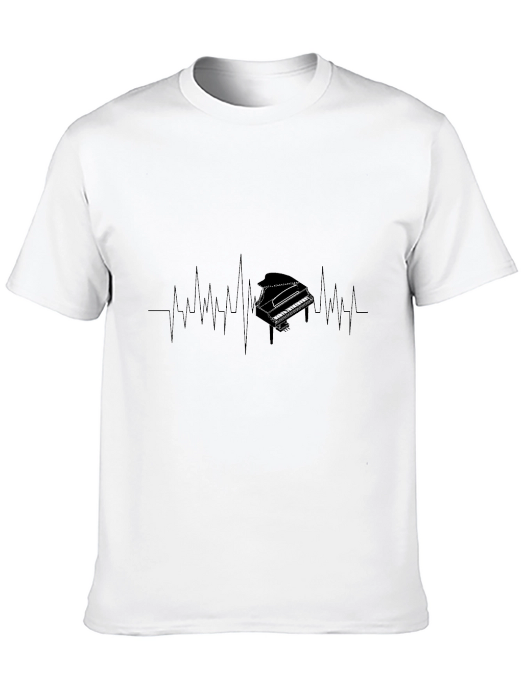 Piano Heartbeat T-Shirt - Music Lover Tee