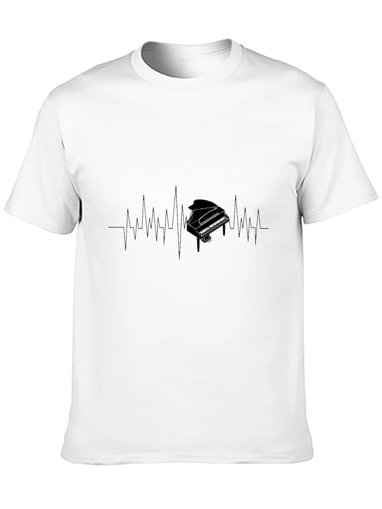 Piano Heartbeat T-Shirt - Music Lover Tee