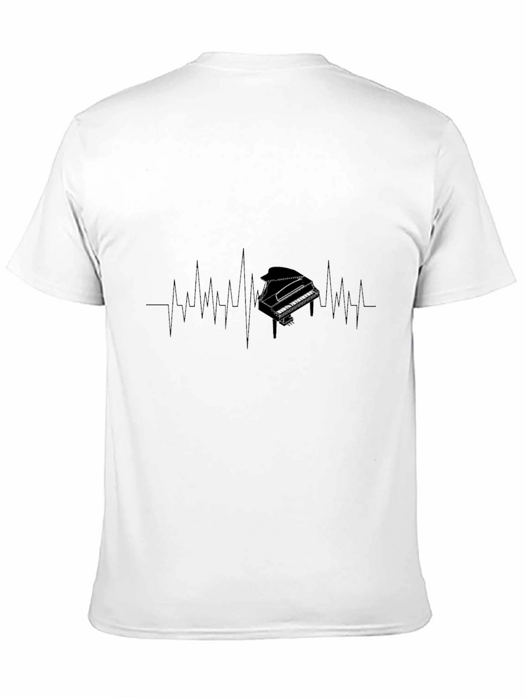 Piano Heartbeat T-Shirt - Music Lover Tee