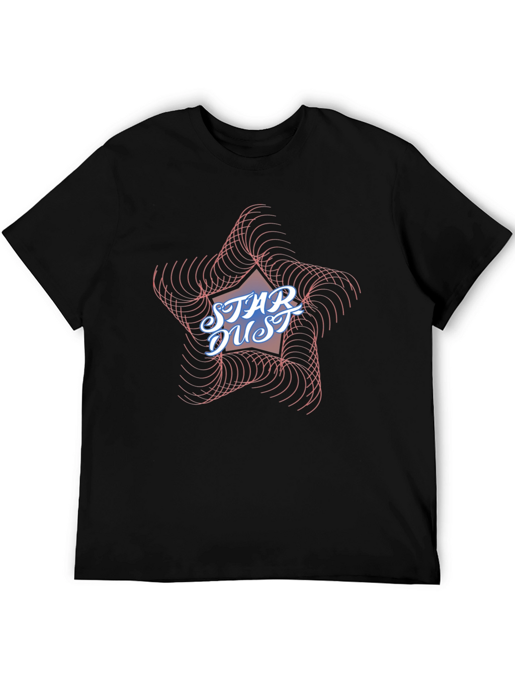 Star Dust Graphic Tee - Modern Black T-Shirt