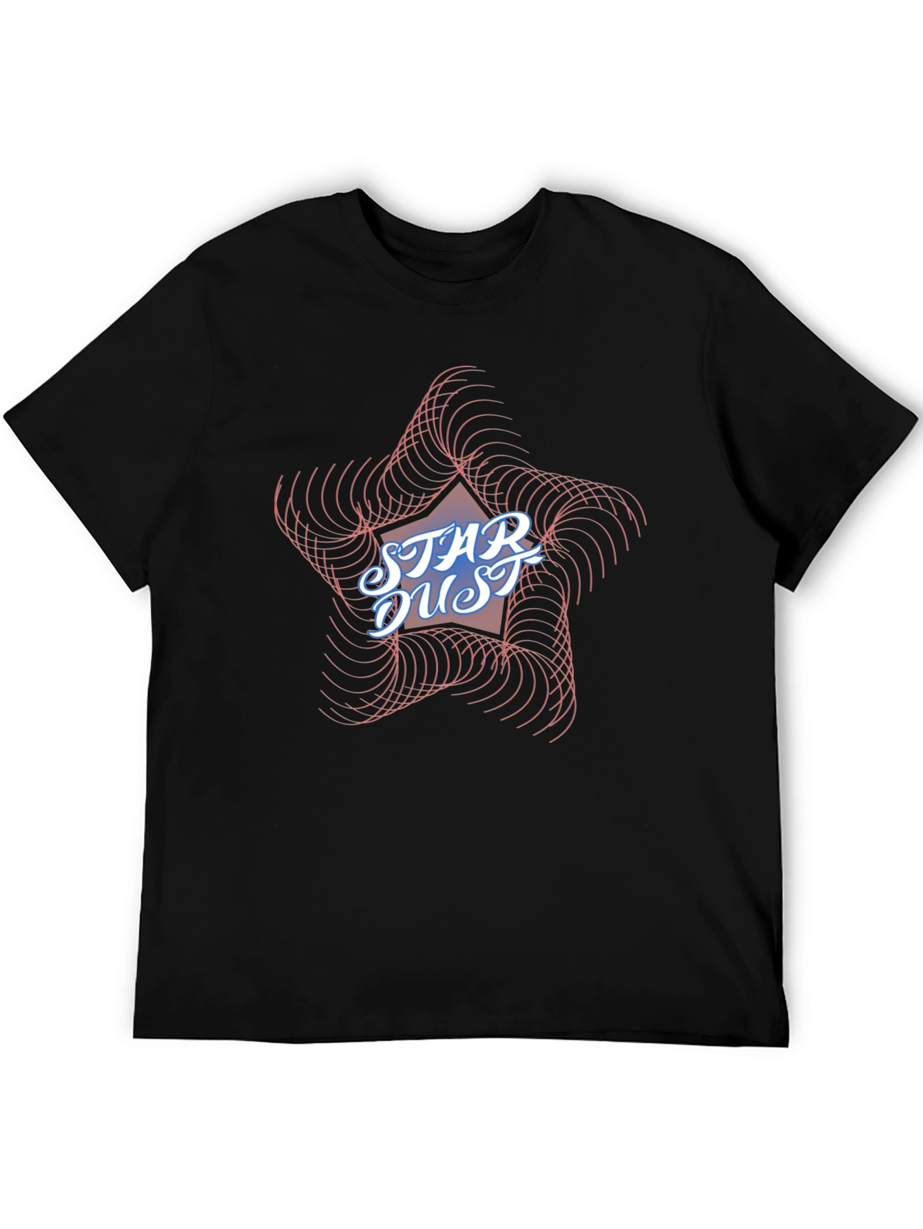 Star Dust Graphic Tee - Modern Black T-Shirt