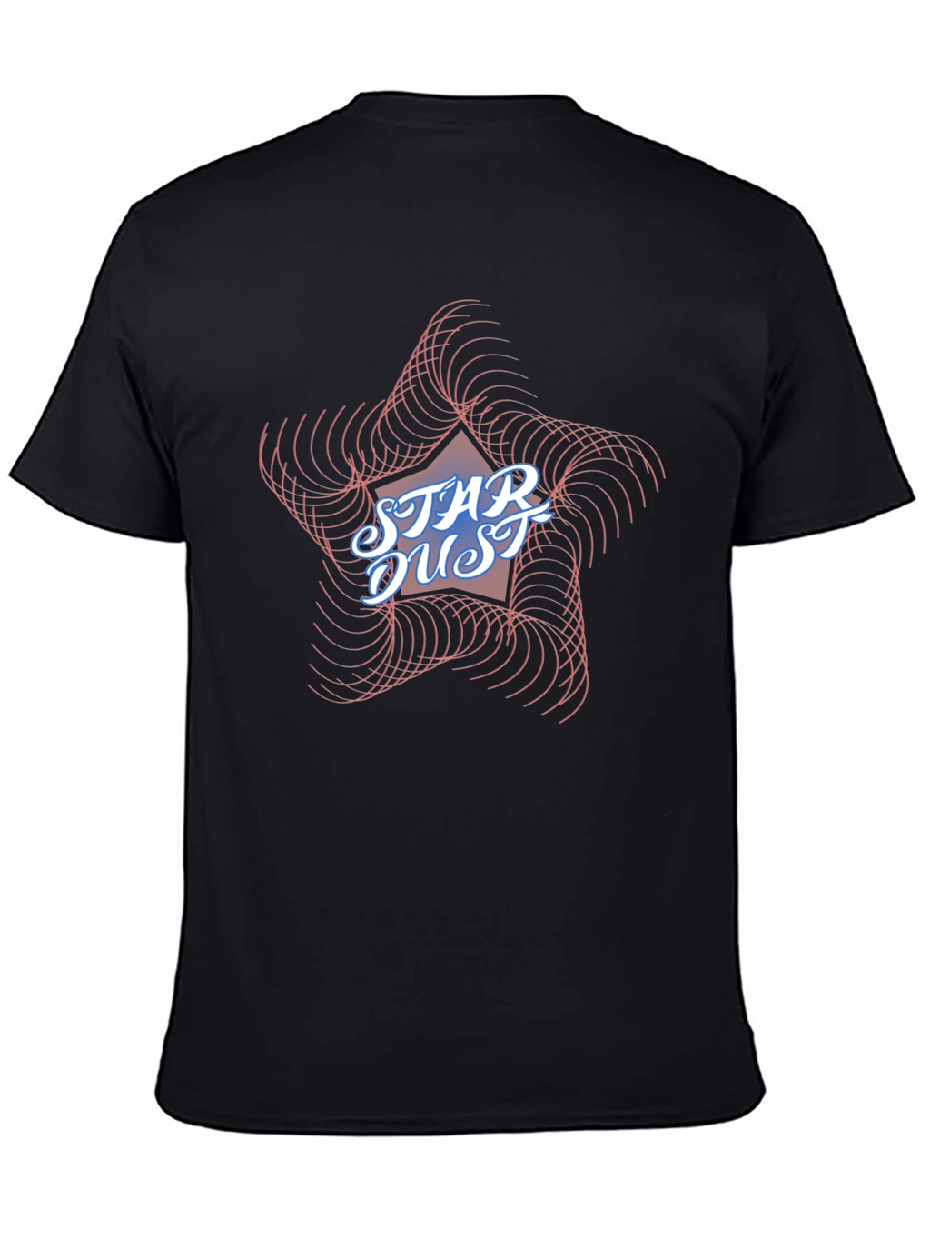 Star Dust Graphic Tee - Modern Black T-Shirt