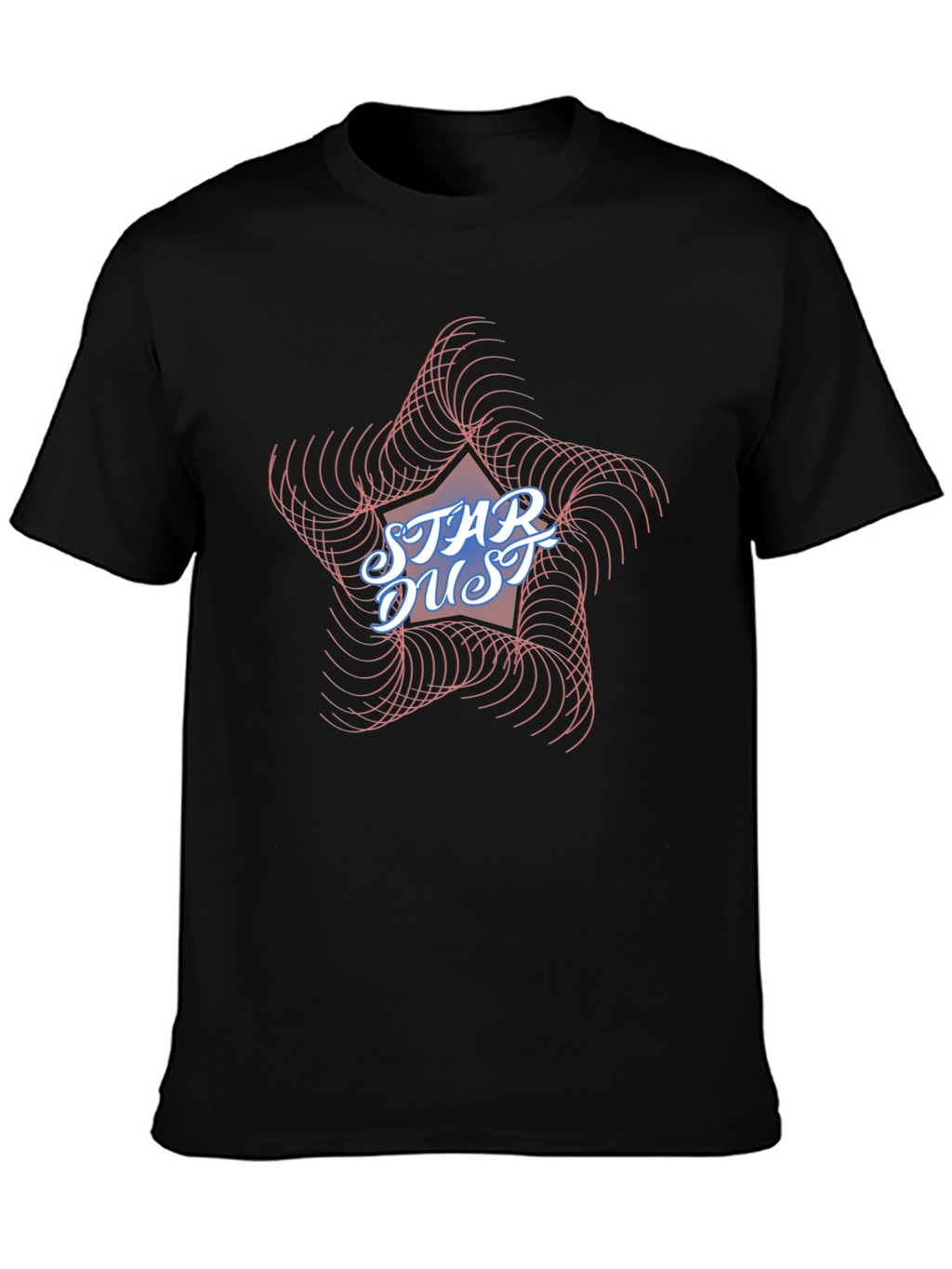 Star Dust Graphic Tee - Modern Black T-Shirt