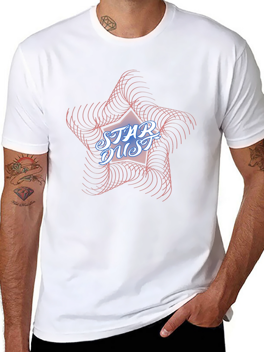 Star Dust Graphic Tee - Modern Black T-Shirt