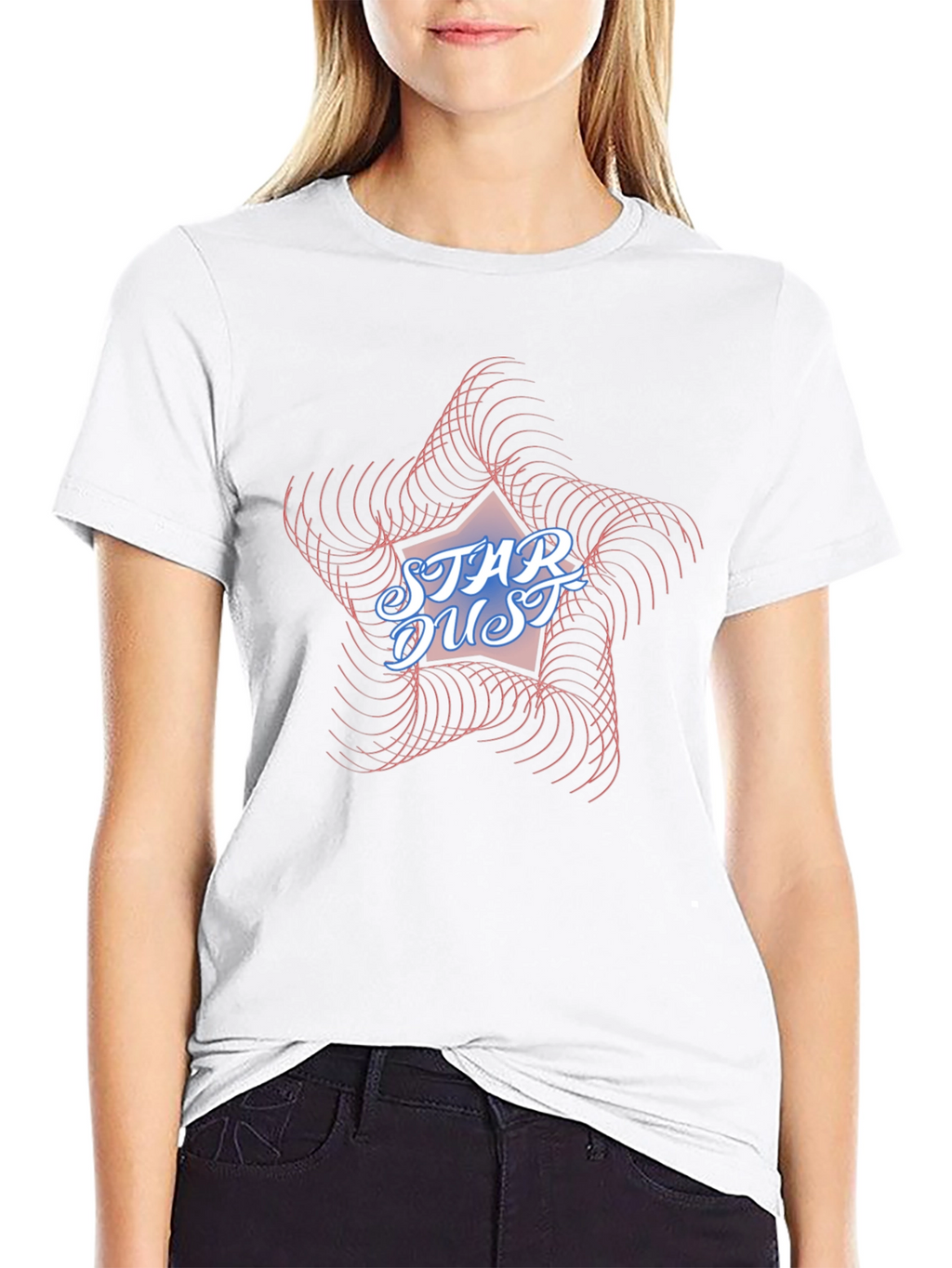 Star Dust Graphic Tee - Modern Black T-Shirt
