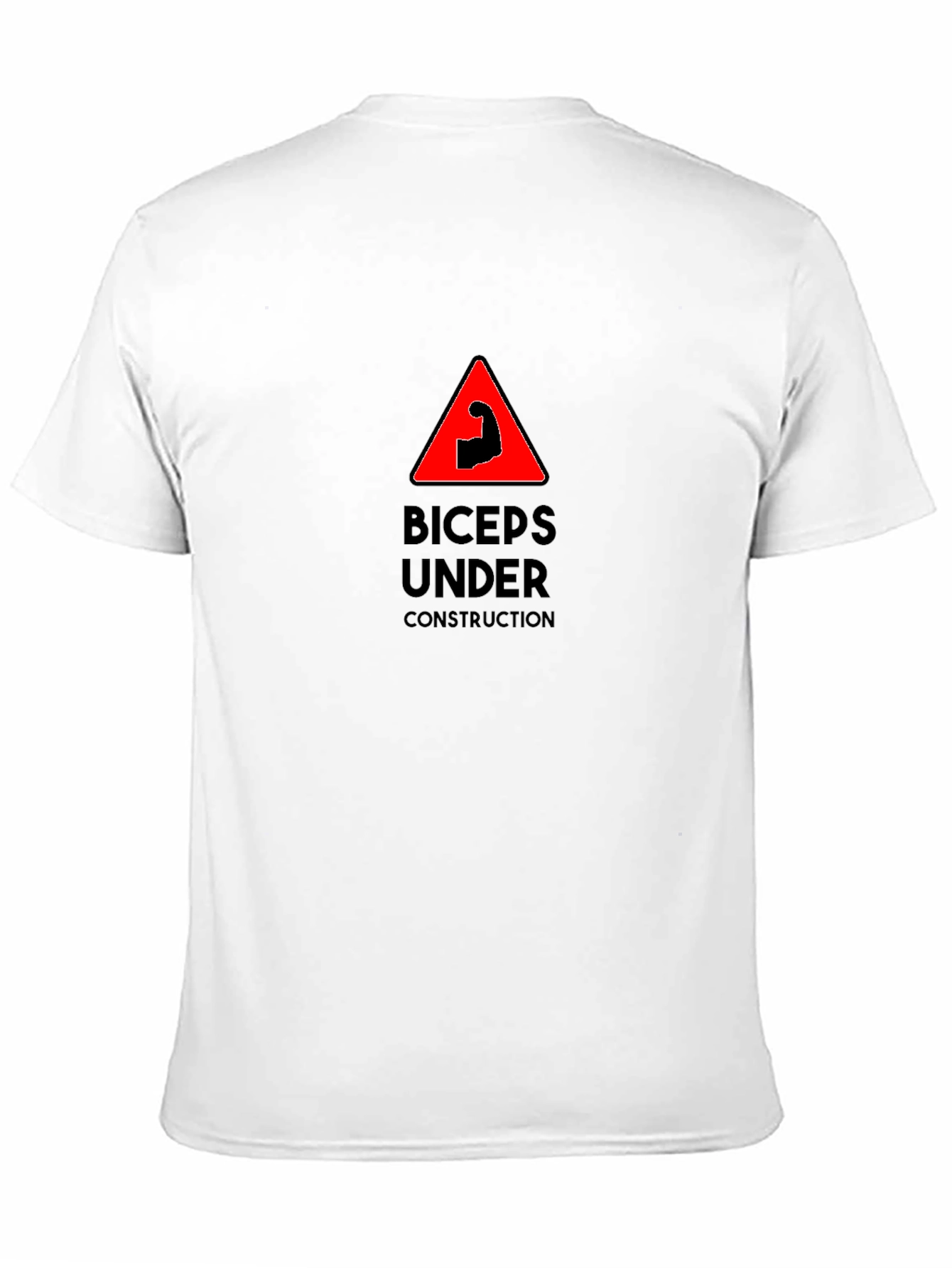 Biceps Under Construction Funny Workout T-Shirt