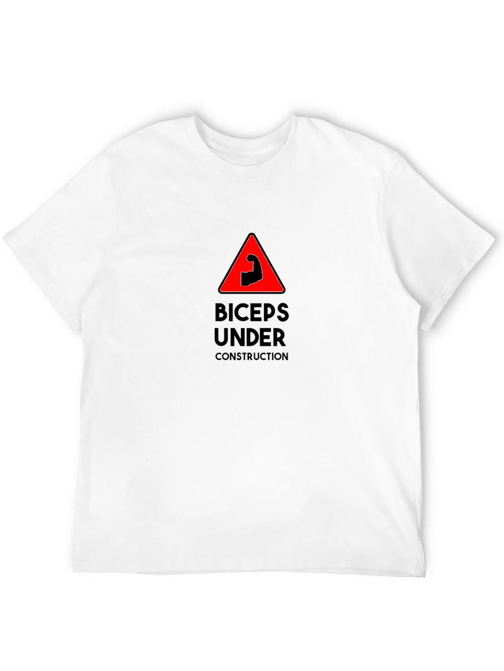 Biceps Under Construction Funny Workout T-Shirt