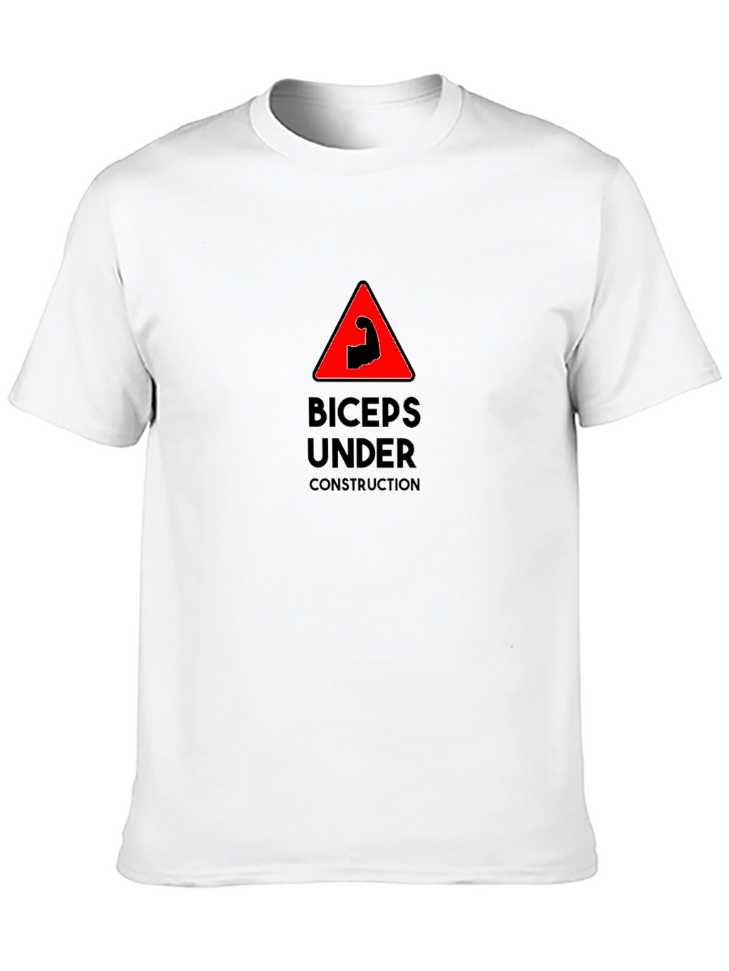 Biceps Under Construction Funny Workout T-Shirt