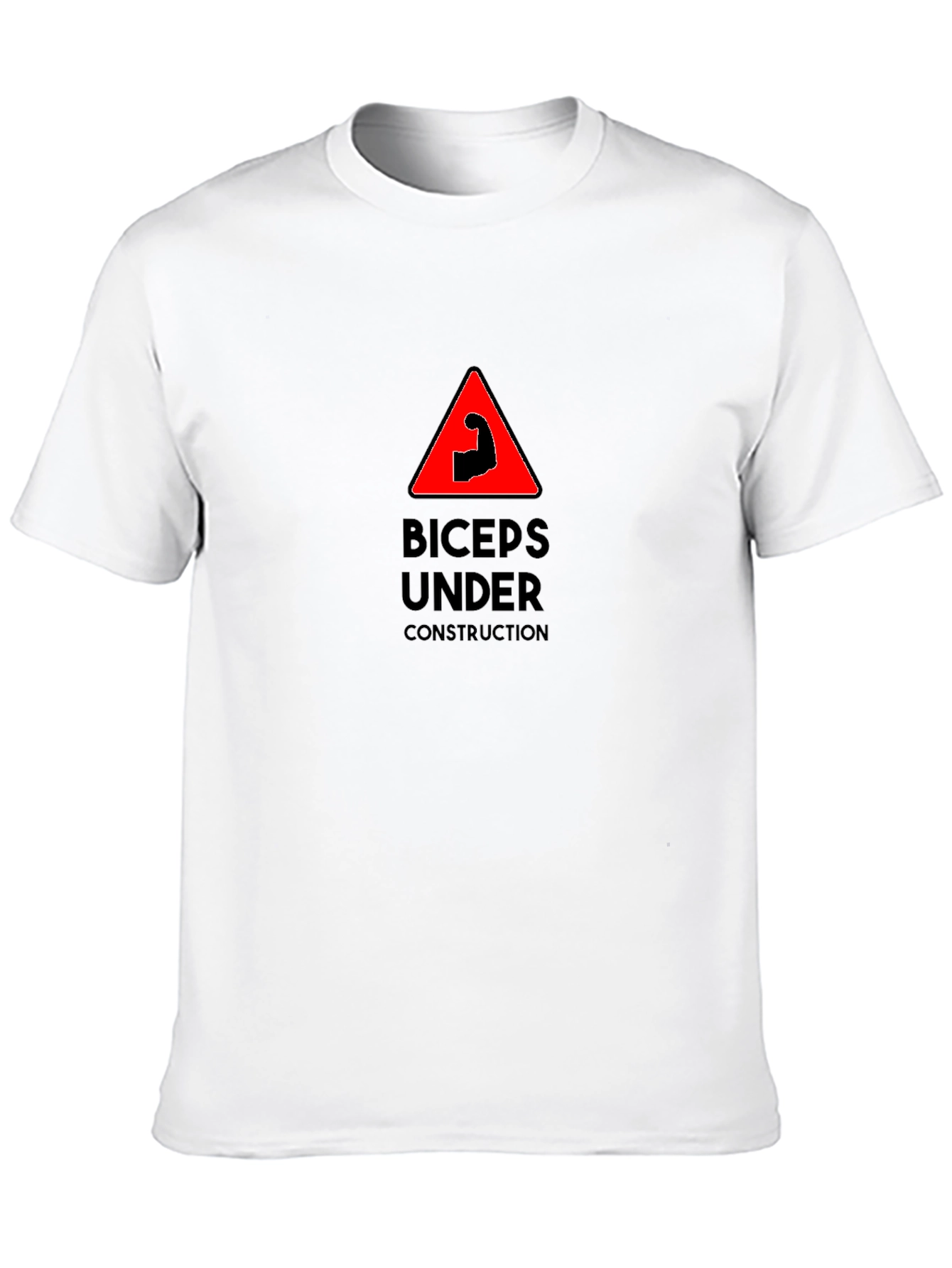 Biceps Under Construction Funny Workout T-Shirt
