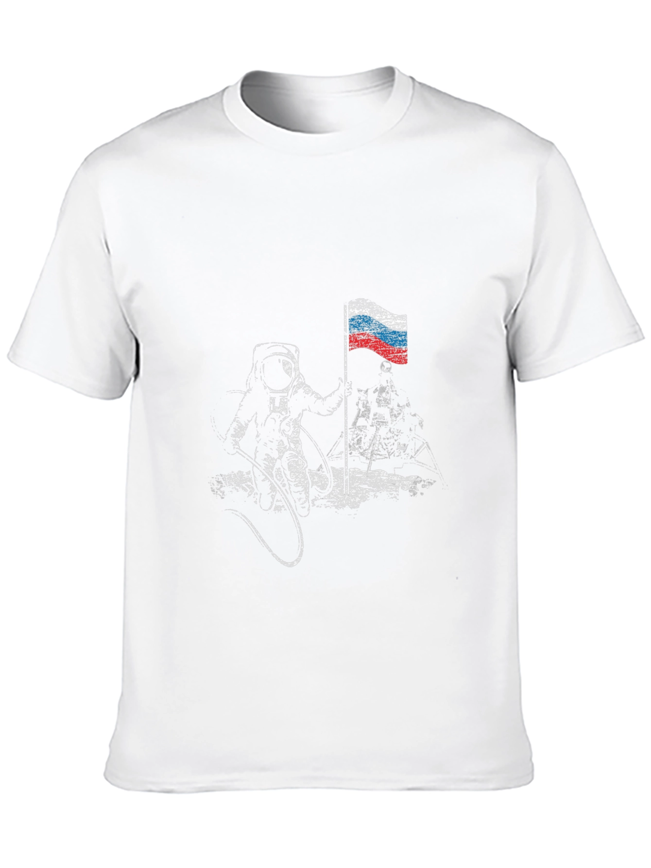 Russian Flag Astronaut Graphic T-Shirt