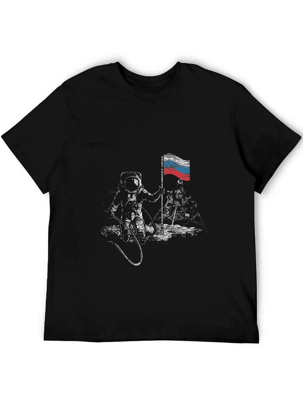 Russian Flag Astronaut Graphic T-Shirt