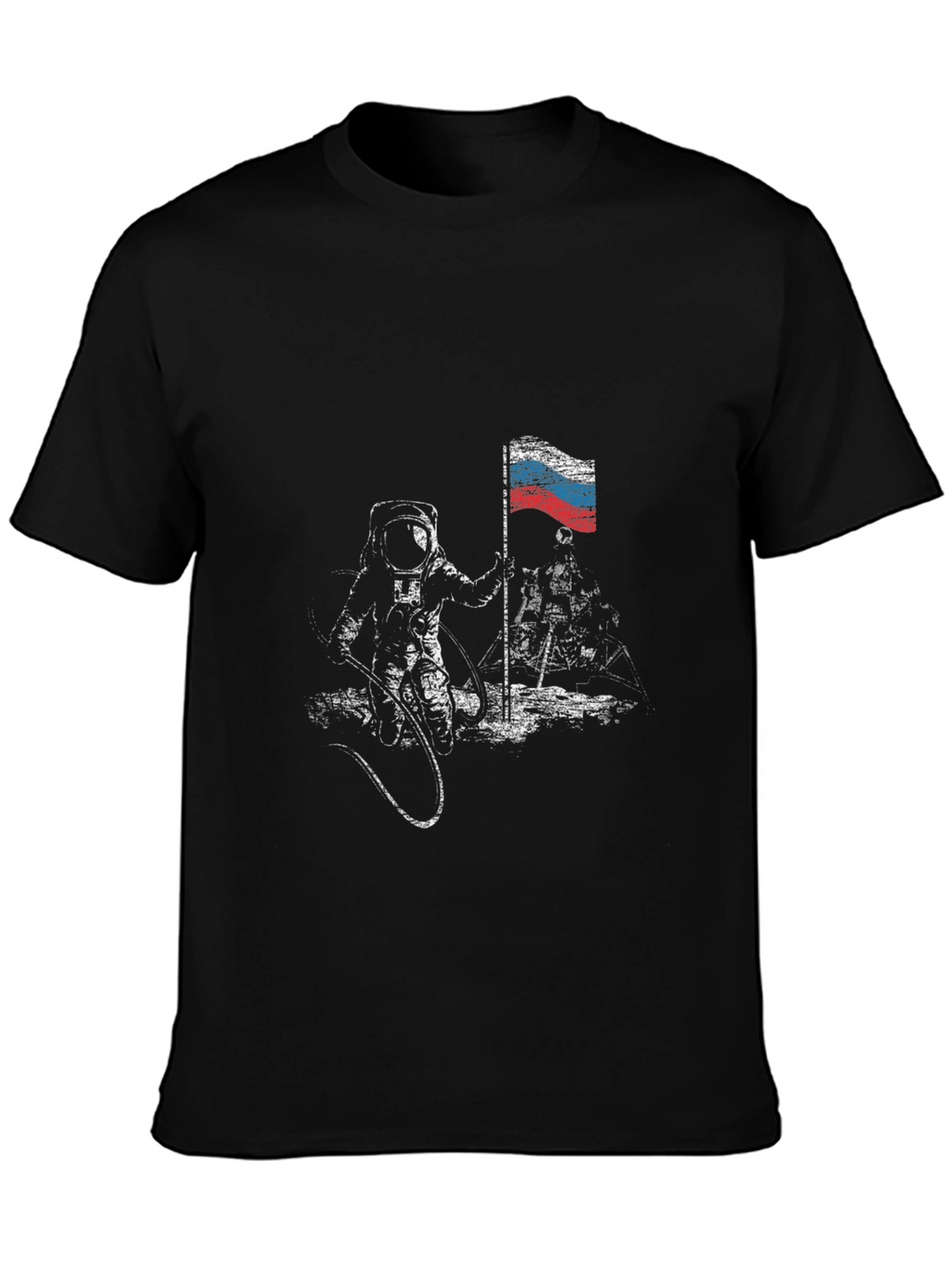 Russian Flag Astronaut Graphic T-Shirt