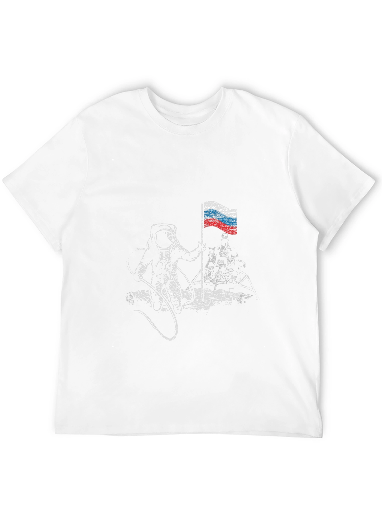 Russian Flag Astronaut Graphic T-Shirt