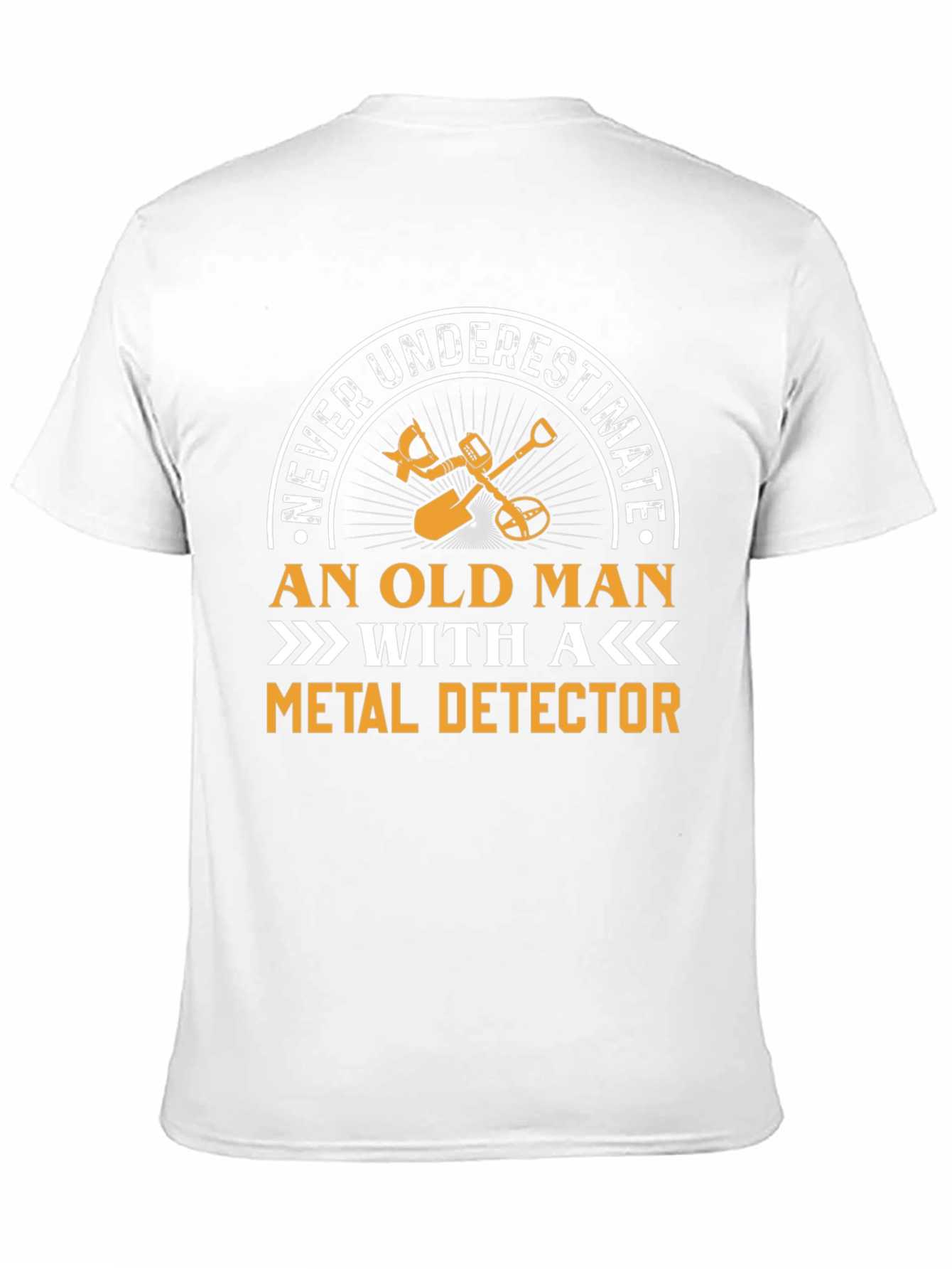 Never Underestimate Old Man Metal Detector T-Shirt