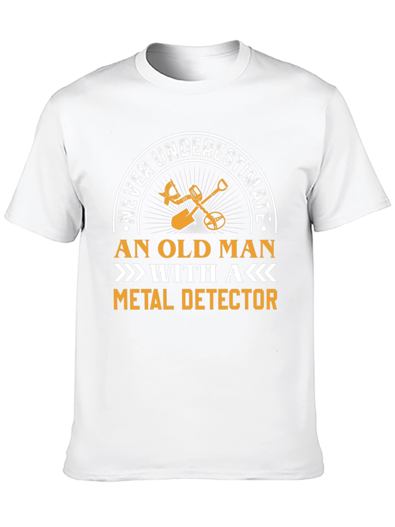 Never Underestimate Old Man Metal Detector T-Shirt