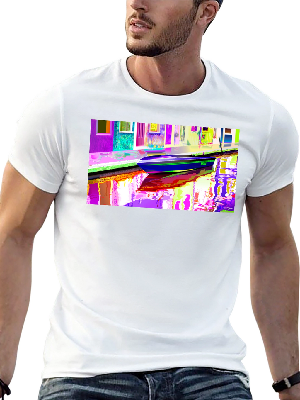 Vibrant Venice Canal Art T-Shirt