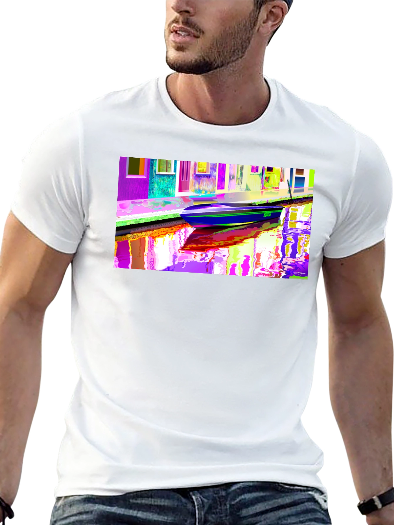 Vibrant Venice Canal Art T-Shirt