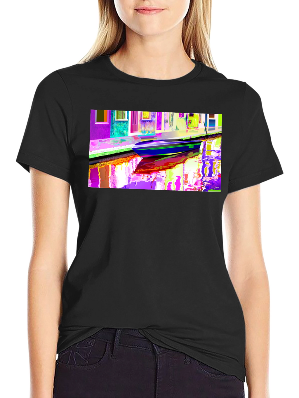 Vibrant Venice Canal Art T-Shirt