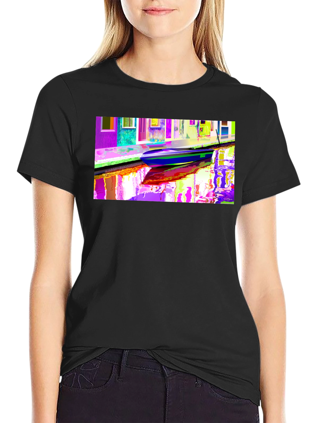 Vibrant Venice Canal Art T-Shirt