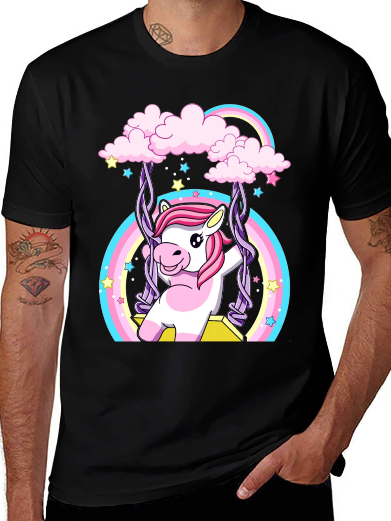 Unicorn Rainbow Swing Graphic Tee