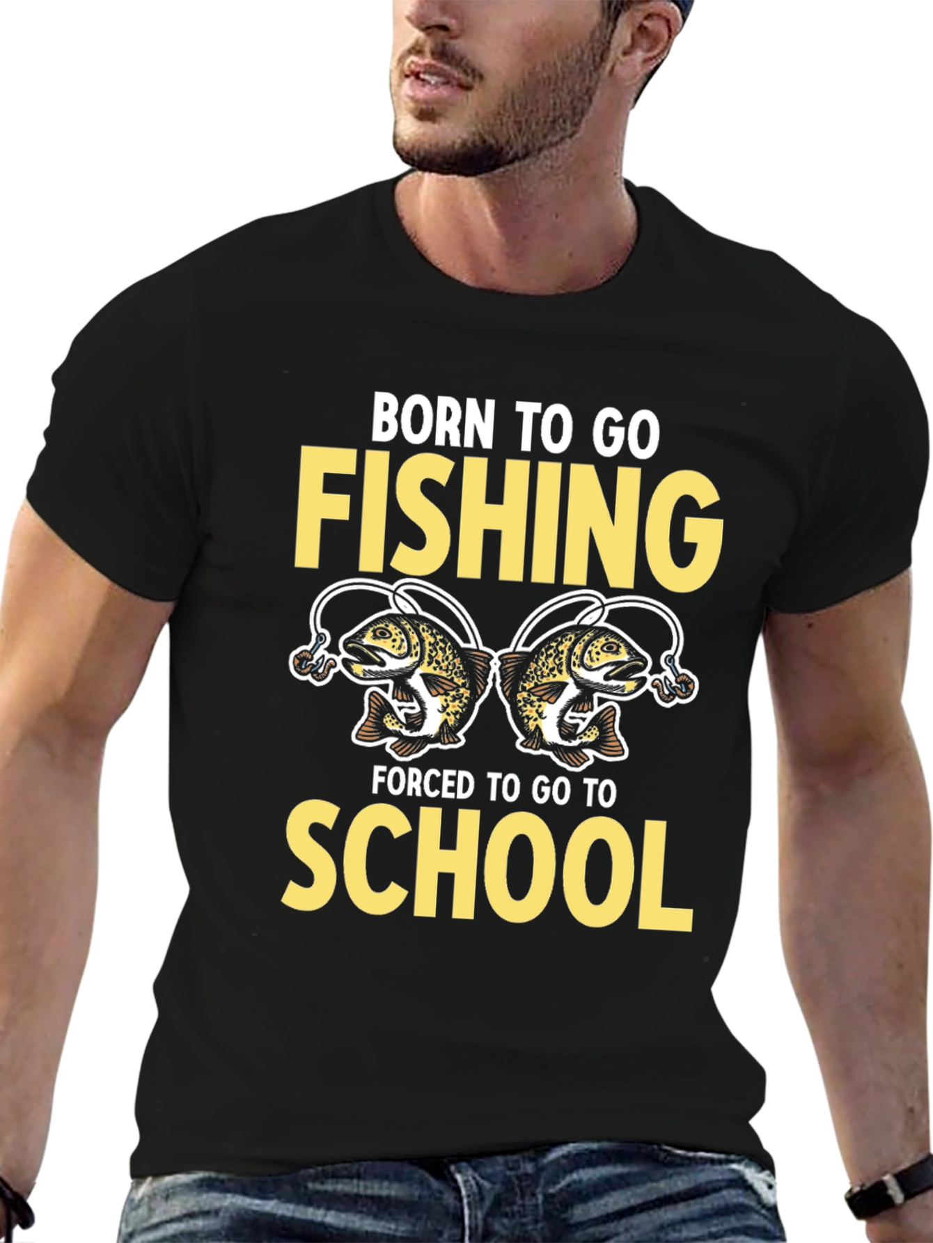 Born to Fish Graphic Tee - Humor T-Shirt